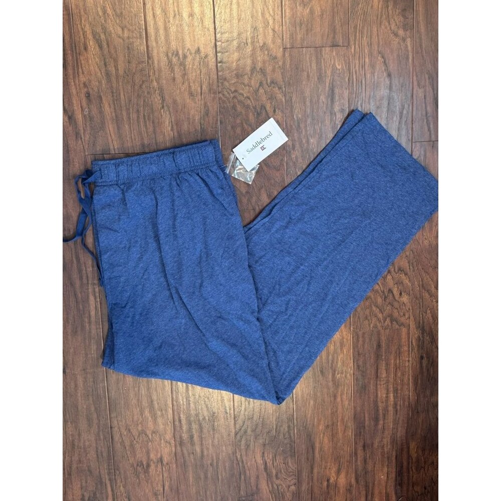NWT Saddlebred Mens Navy Blue XLT Big & Tall Lounge Pants Cotton/Polyester